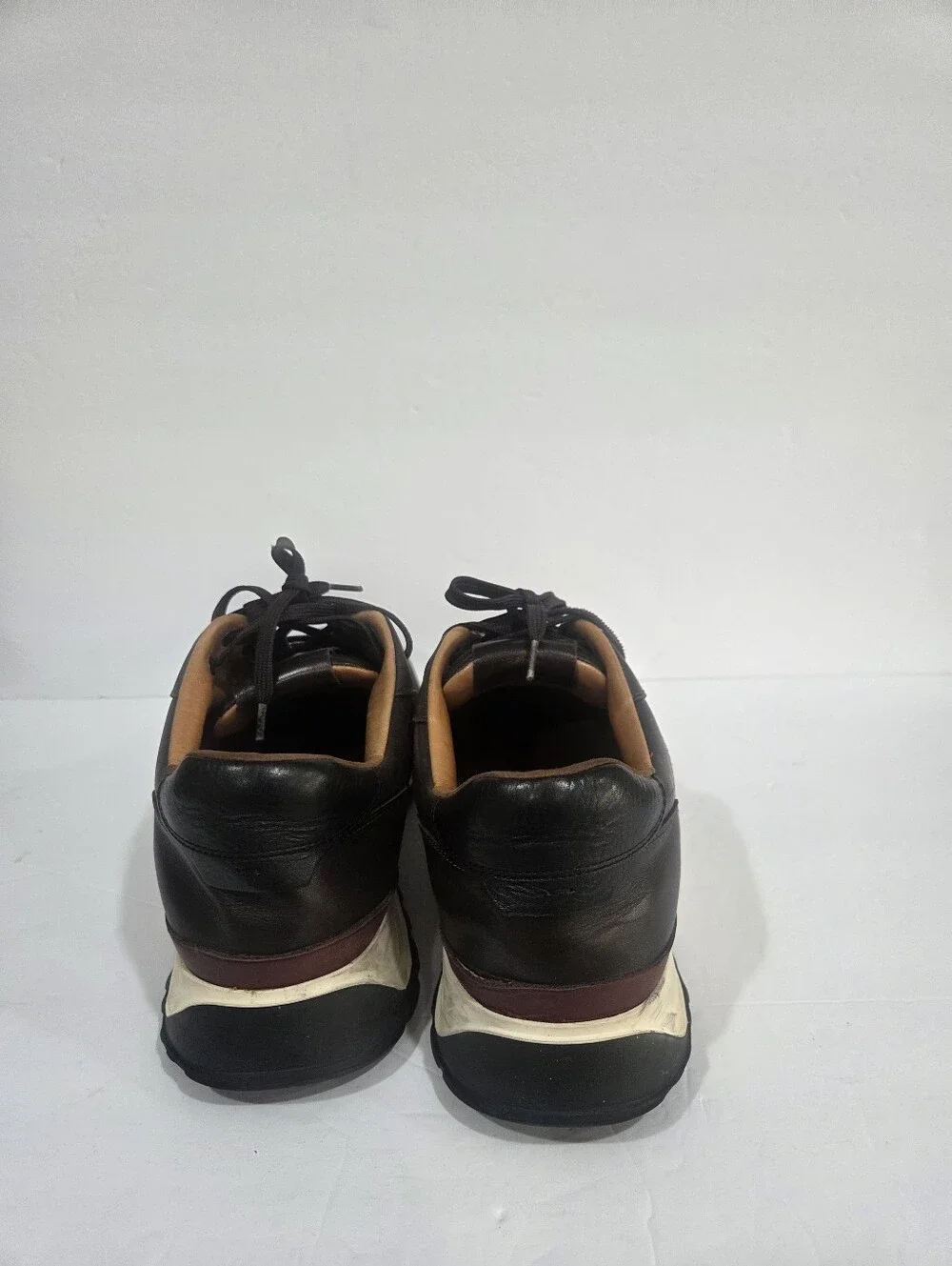 Allen Edmonds Men's Casual Leather Sneakers - Brown & White Sz.11.5